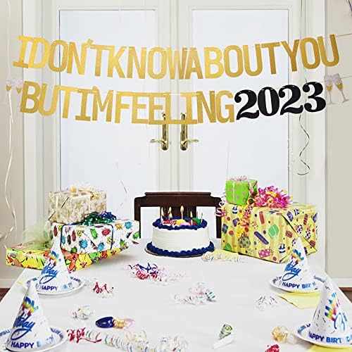 ZHUOWEISM 2023 Happy New Year Banner Garland Decor