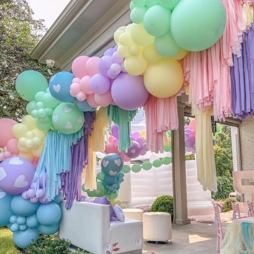 60 PCS Pastel Latex Balloons for Birthday Wedding Decor