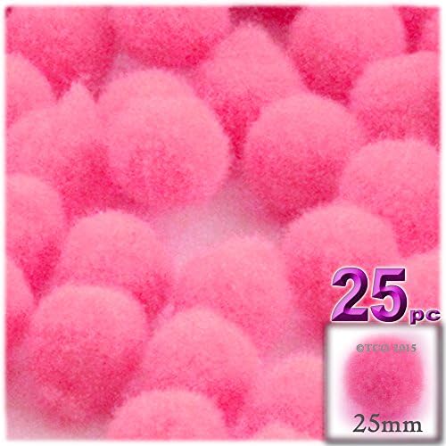 The Crafts Outlet 1000 Piece Acrylic Pom Poms Black 25mm