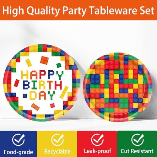 170pcs Colorful Building Block Party Supplies Set