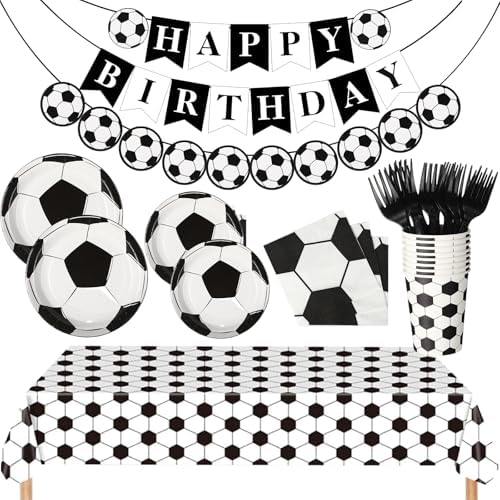 Soccer Birthday Party Decorations Set for 24 Guests