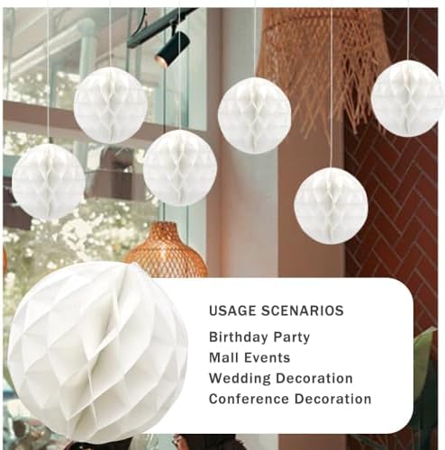 Yosawa 8 Pcs Paper Honeycomb Balls Decoration