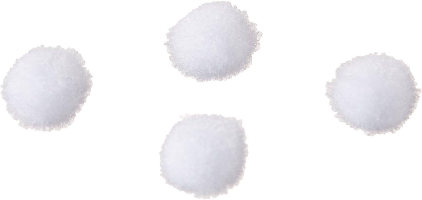 White 100-Piece Tissue Pom Poms 10mm