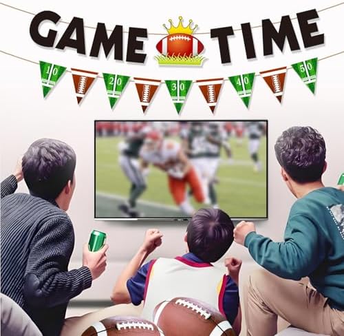 Game Time Football Banner for Fireplace Mantle