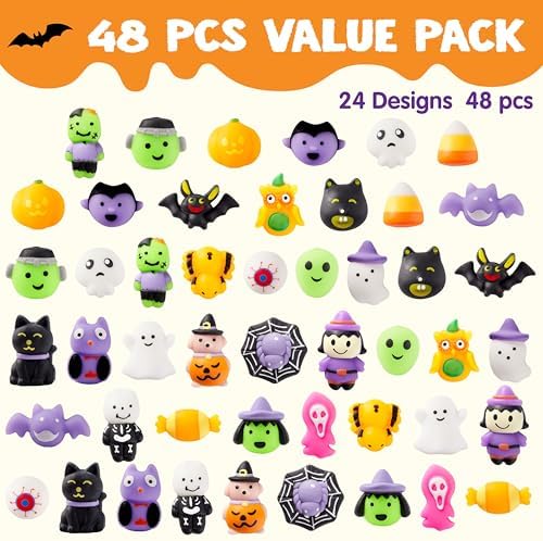 JOYIN 24 Piece Halloween Squishy Toy Set