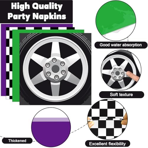 Monster Truck Party Supplies Set 24 pcs for Kids Birthday