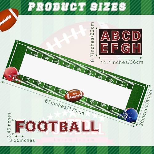 Tegeme Giant Football Party Banner 67x20 Inch