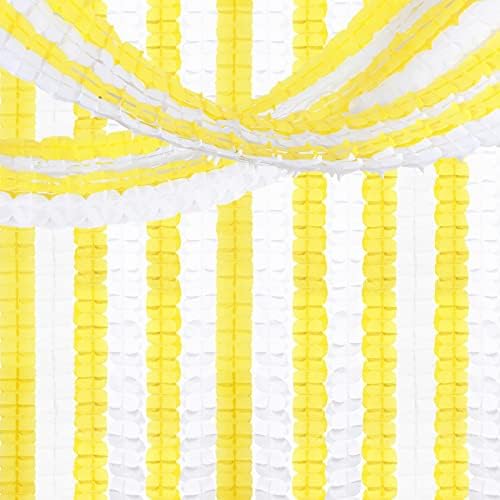 White Yellow Party Streamers Garland 157 Ft Four Leaf Clover Hanging Banner
