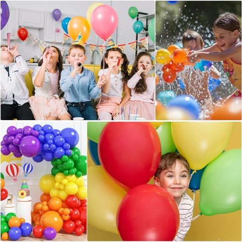 110PCS Rainbow Balloons 12 Inch Party Decorations