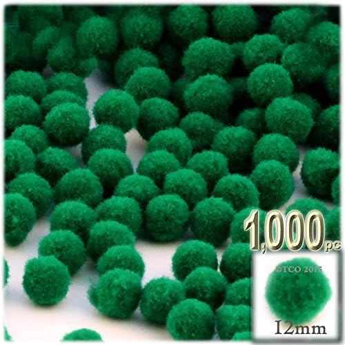The Crafts Outlet 1000 Piece Pom Poms Purple 12mm