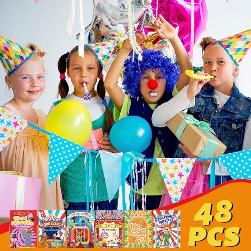 Hungdao 48 Pcs Circus Mini Activity Books for Kids