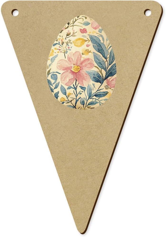 Floral Easter Egg Bunting Flags Set of 5