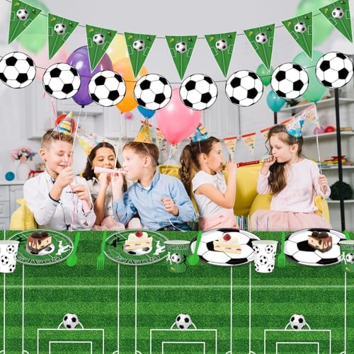 172pcs Soccer Themed Party Set for 24 Guests