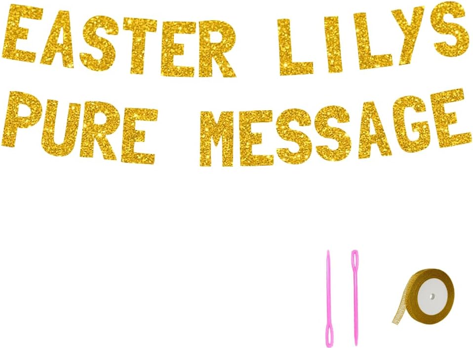 Meowoo Easter Lilys Decoration Banner