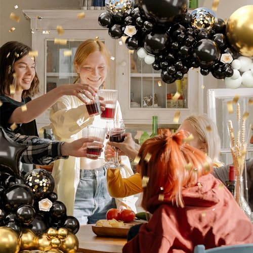 310pcs Black Gold Balloon Arch Kit for Parties