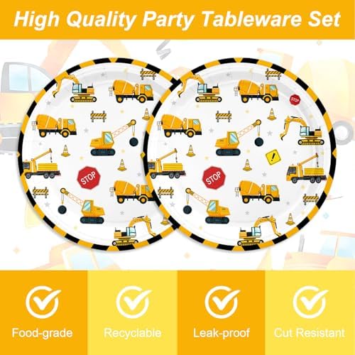 48PCS Construction Party Supplies for Kids