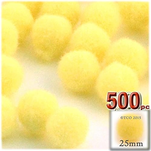 The Crafts Outlet 500-Piece Coffee Brown Pom Poms