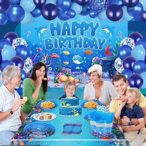 Dvaorc 206 Pack Under the Sea Party Supplies Set