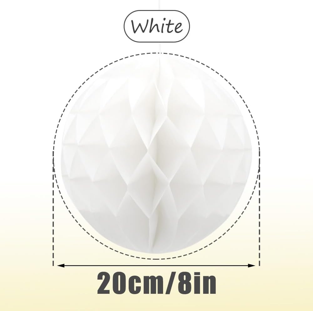 Yosawa 8 Pcs Paper Honeycomb Balls Decoration