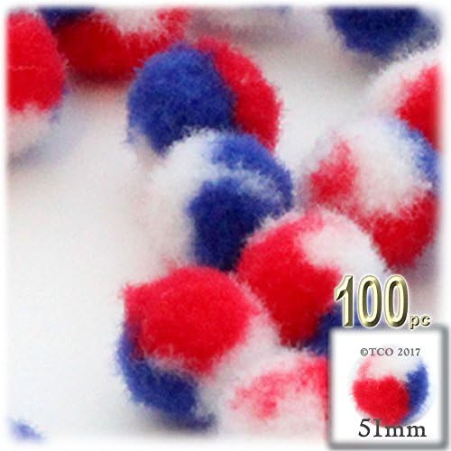 The Crafts Outlet 100-Piece Turquoise Blue Pom Poms