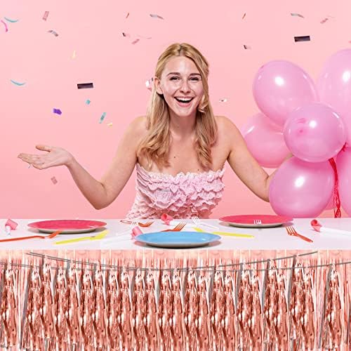 Rose Gold Foil Tassel Garland for Party Decorations