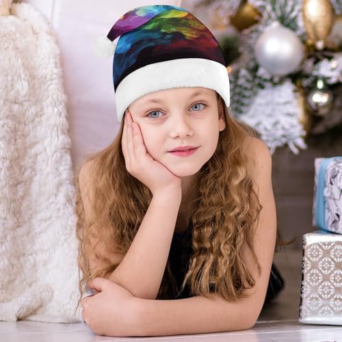 Santa Hat Rainbow Smoke Christmas Party Headwear