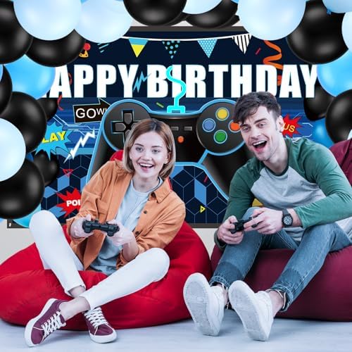 Skylety 34 Piece Gamer Birthday Party Decor Set