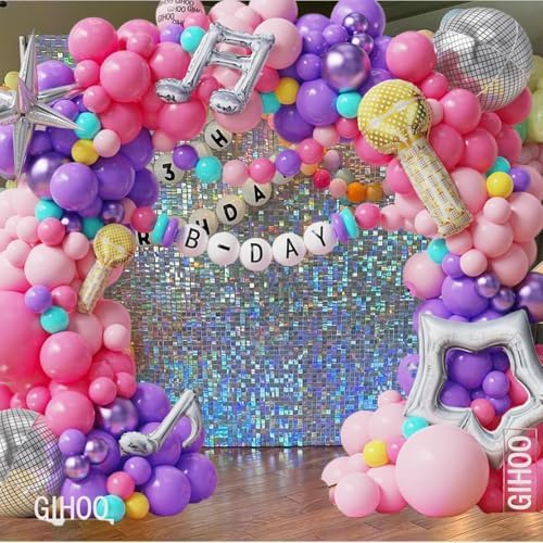Songstar Birthday Balloon Arch Kit 155pcs Pink Purple