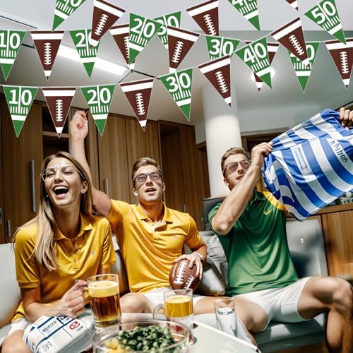 3 Pack Football Bunting Banner for Party Decorations