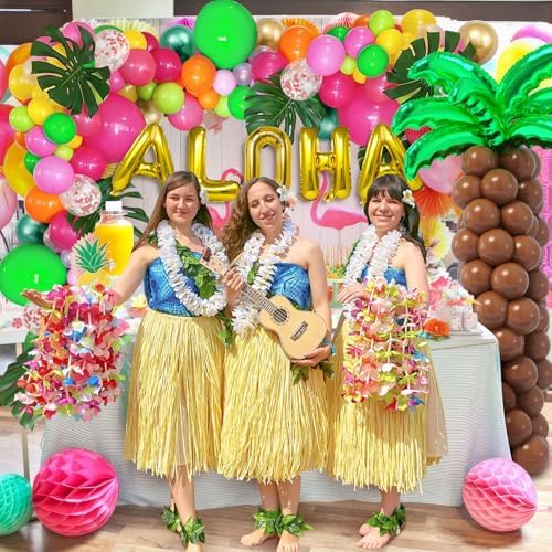 178Pcs Tropical Luau Balloons Arch Kit