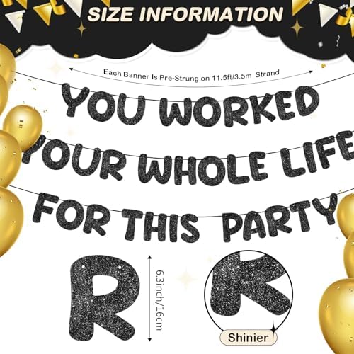 Fulmoon You Worked Your Whole Life For This Party Banner Black