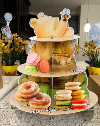 164PCS Blue Winnie Baby Shower Decorations Set