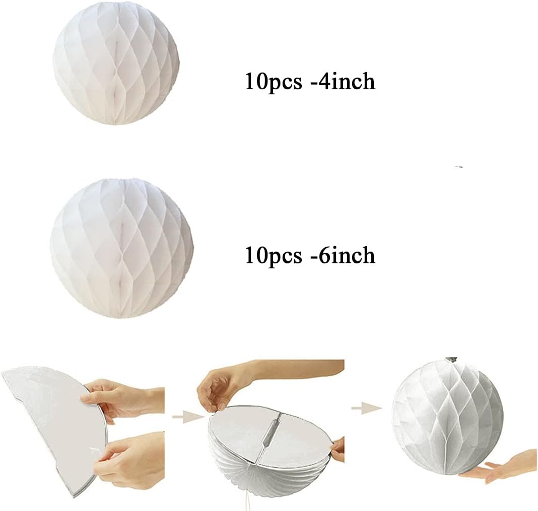 YLYs Love 20pcs Honeycomb Paper Balls Wall Decor