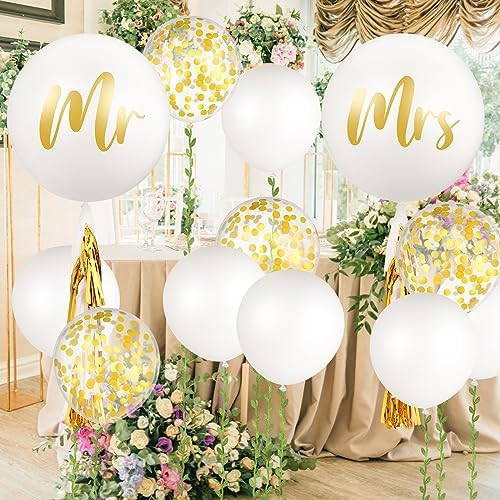 Wettarn 15 Pcs Giant Wedding Balloon Decor Kit