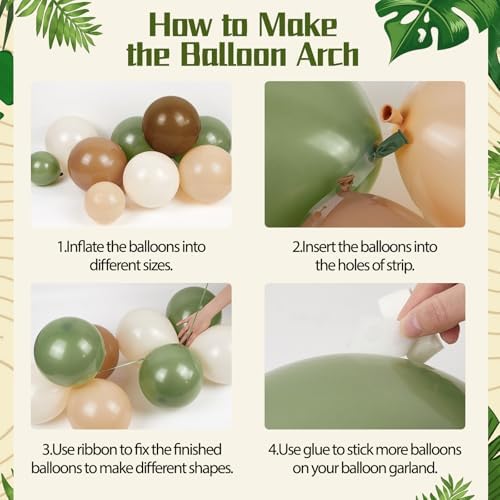152pcs Jungle Safari Balloon Arch Decor Kit