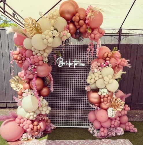 Dusty Pink Boho Balloons Set for Party Decor