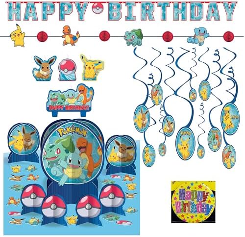 Pokmon Birthday Party Decorations and Supplies Pack
