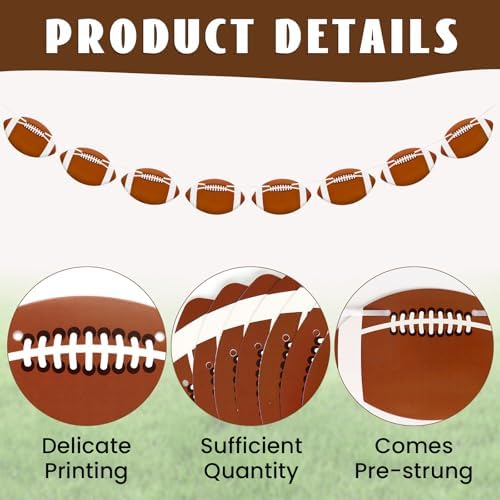 4 Pcs Football Banners for Sports Party Decorations