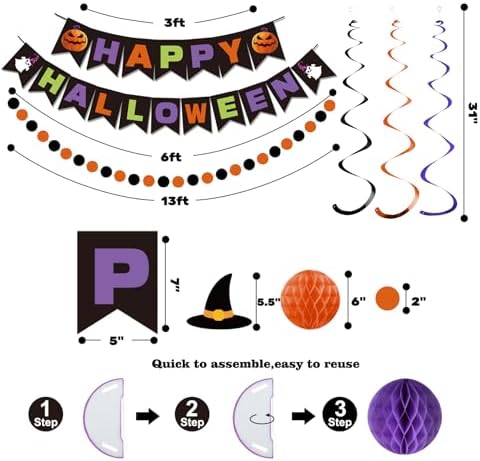 Meowtastic Happy Halloween Banner Decorations