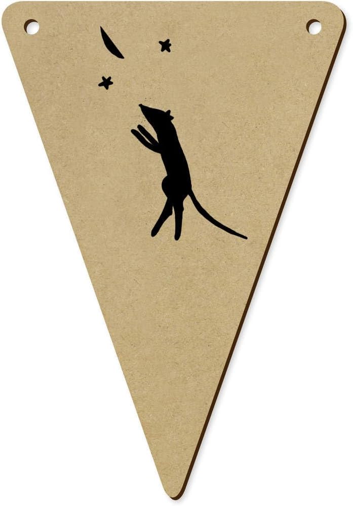 5 x 140mm Mouse and The Night Sky Wooden Bunting Flags
