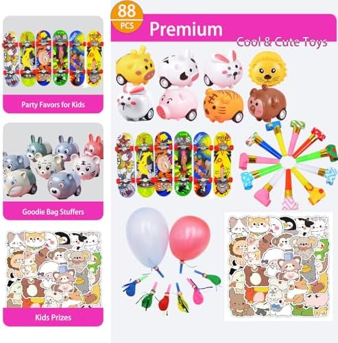 136 Pcs Multi-Item Party Favors for Kids 4-10