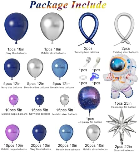 Amandir Space Balloon Garland Kit for Boys Birthday Decorations