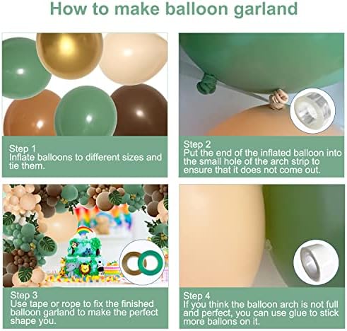 PERPAOL 148PCS Safari Balloon Garland Kit