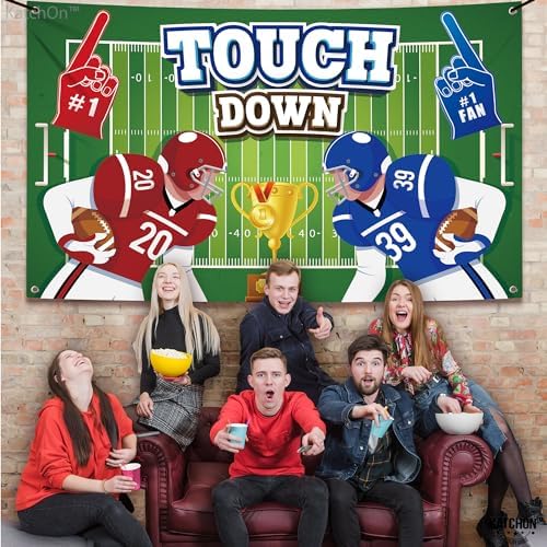 KatchOn Xtra Large Football Backdrop 72x44 Touchdown Banner