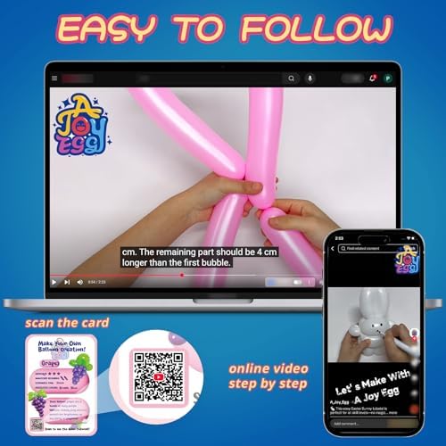 AJOYEGG Balloons Animal Kit with Pump for Kids