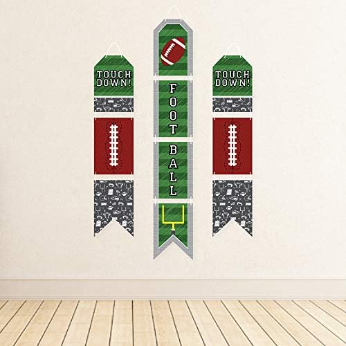 Big Dot of Happiness End Zone Football Door Banner Set