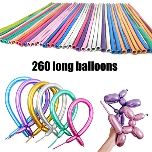 100Pcs Metallic 260 Balloons for Decorations