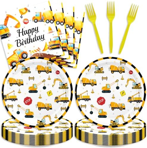 48PCS Construction Party Supplies for Kids