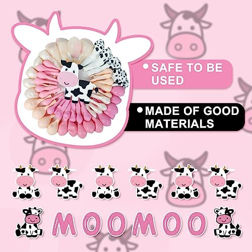 Pink Cow Balloons Garland Arch Kit for Party Decorations