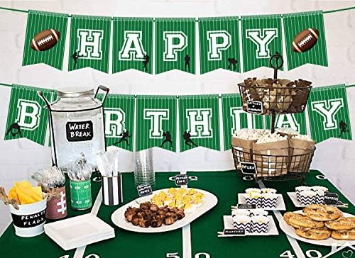 4PCS Football Party Birthday Banner Decorations